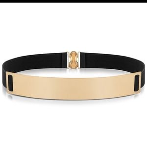 Women's belt Elastic Mirror Metal Waist Belt Metal